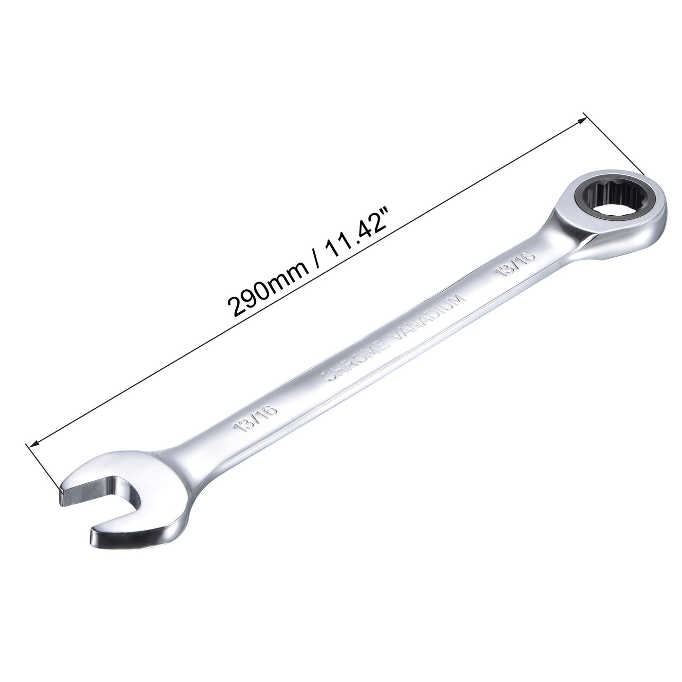 Harfington Ratcheting Combination Wrench SAE 72 Teeth 12 Point Box Ended Tools, Cr-V