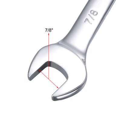 Harfington Ratcheting Combination Wrench SAE 72 Teeth 12 Point Box Ended Tools, Cr-V