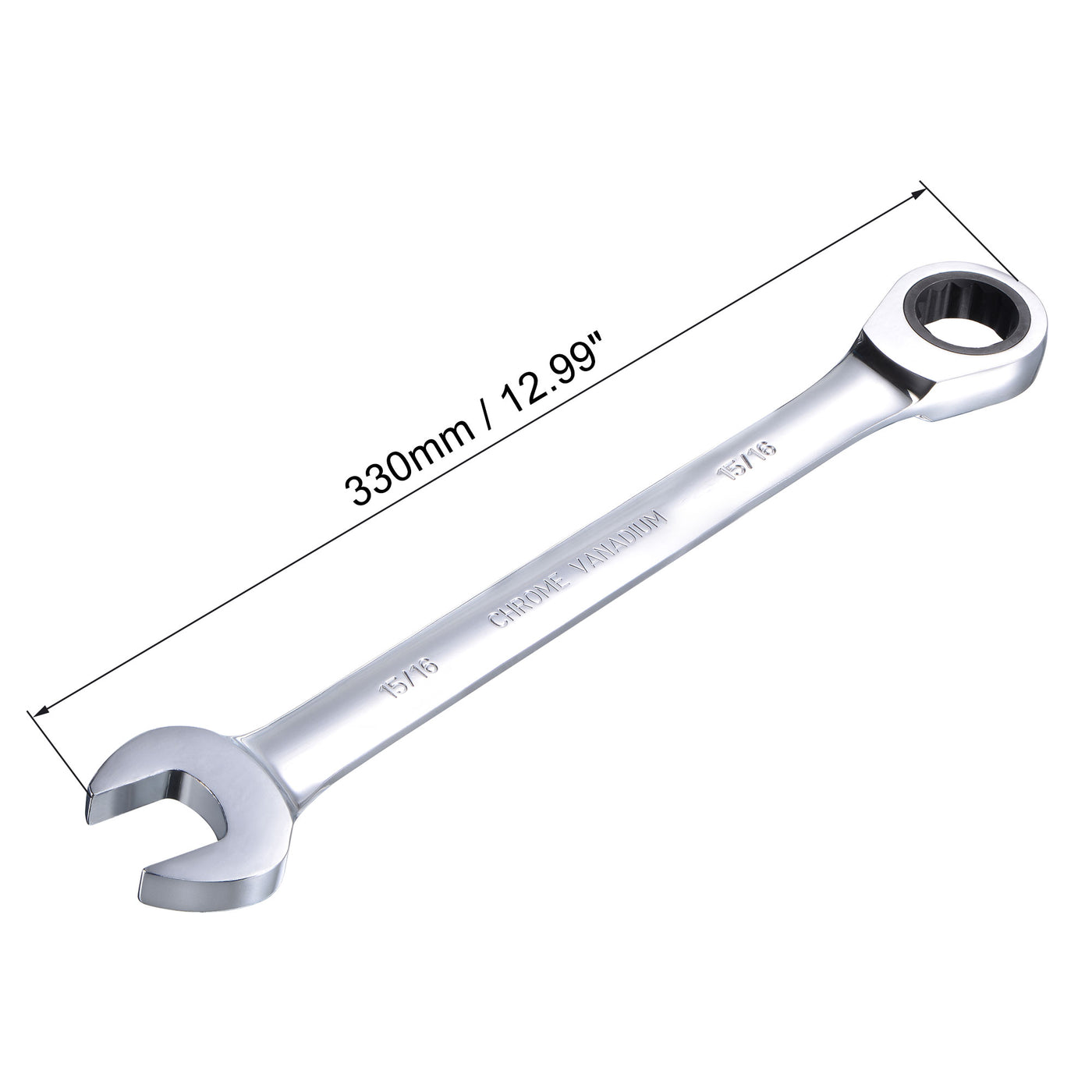 Harfington Ratcheting Combination Wrench SAE 72 Teeth 12 Point Box Ended Tools, Cr-V