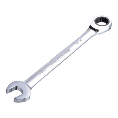 Harfington Ratcheting Combination Wrench SAE 72 Teeth 12 Point Box Ended Tools, Cr-V