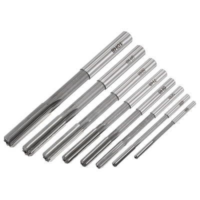 Harfington Chucking Reamer Set H8 Lathe Machine Reamer Straight Flute (3mm-10mm) 8pcs