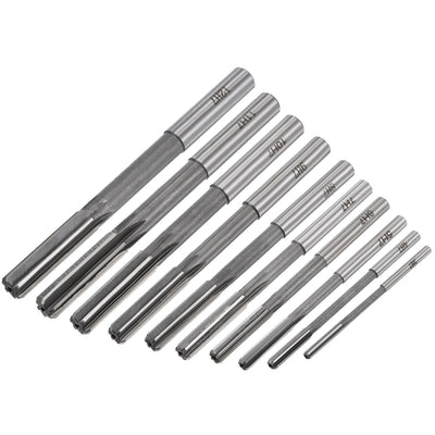 Harfington Chucking Reamer Set H7 Lathe Machine Reamer Straight Flute (3mm-12mm) 10pcs