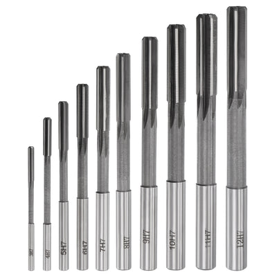 Harfington Chucking Reamer Set H7 Lathe Machine Reamer Straight Flute (3mm-12mm) 10pcs