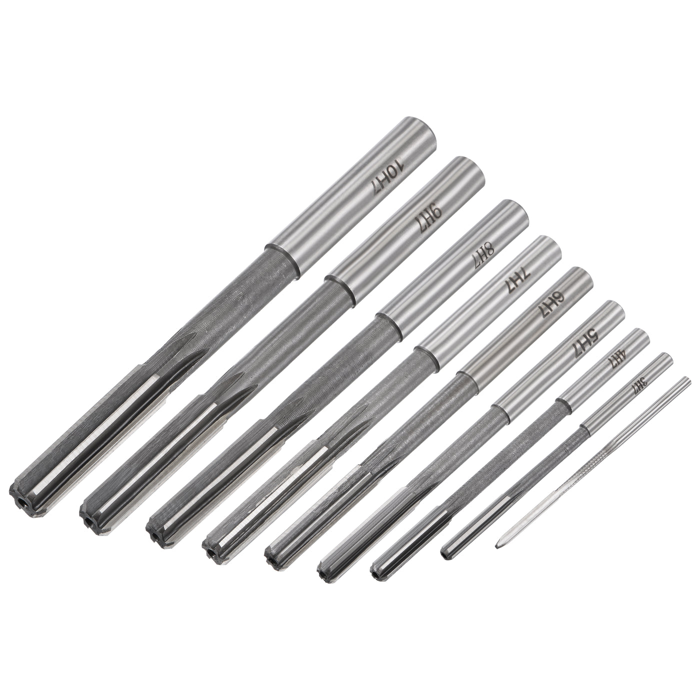 Harfington Chucking Reamer Set H7 Lathe Machine Reamer Straight Flute (2mm-10mm) 9pcs
