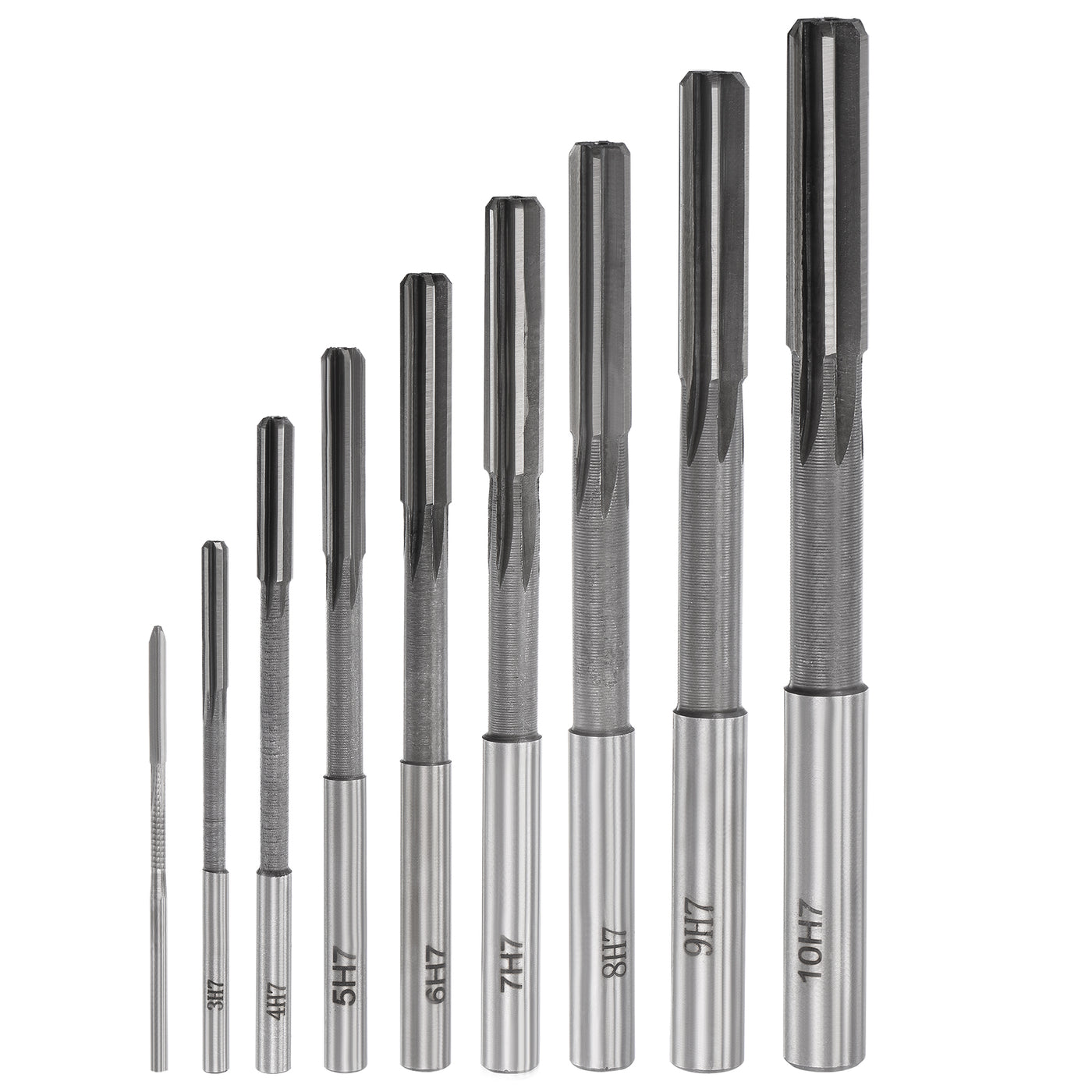 Harfington Chucking Reamer Set H7 Lathe Machine Reamer Straight Flute (2mm-10mm) 9pcs