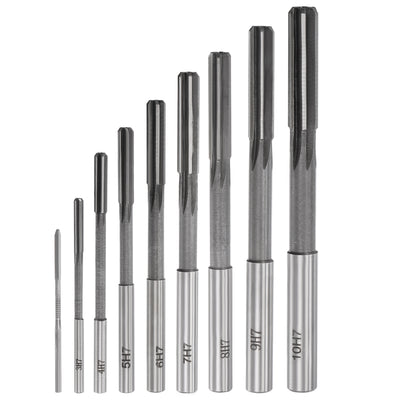 Harfington Chucking Reamer Set H7 Lathe Machine Reamer Straight Flute (2mm-10mm) 9pcs