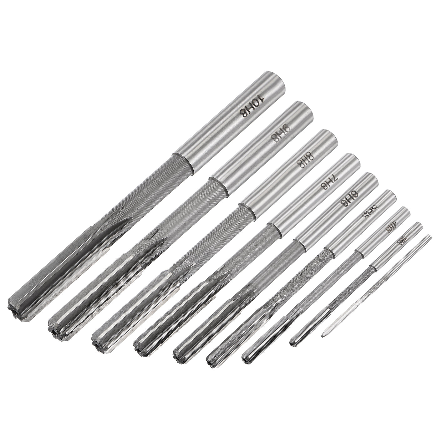 Harfington Chucking Reamer Set H8 Lathe Machine Reamer Straight Flute (2mm-10mm) 9pcs