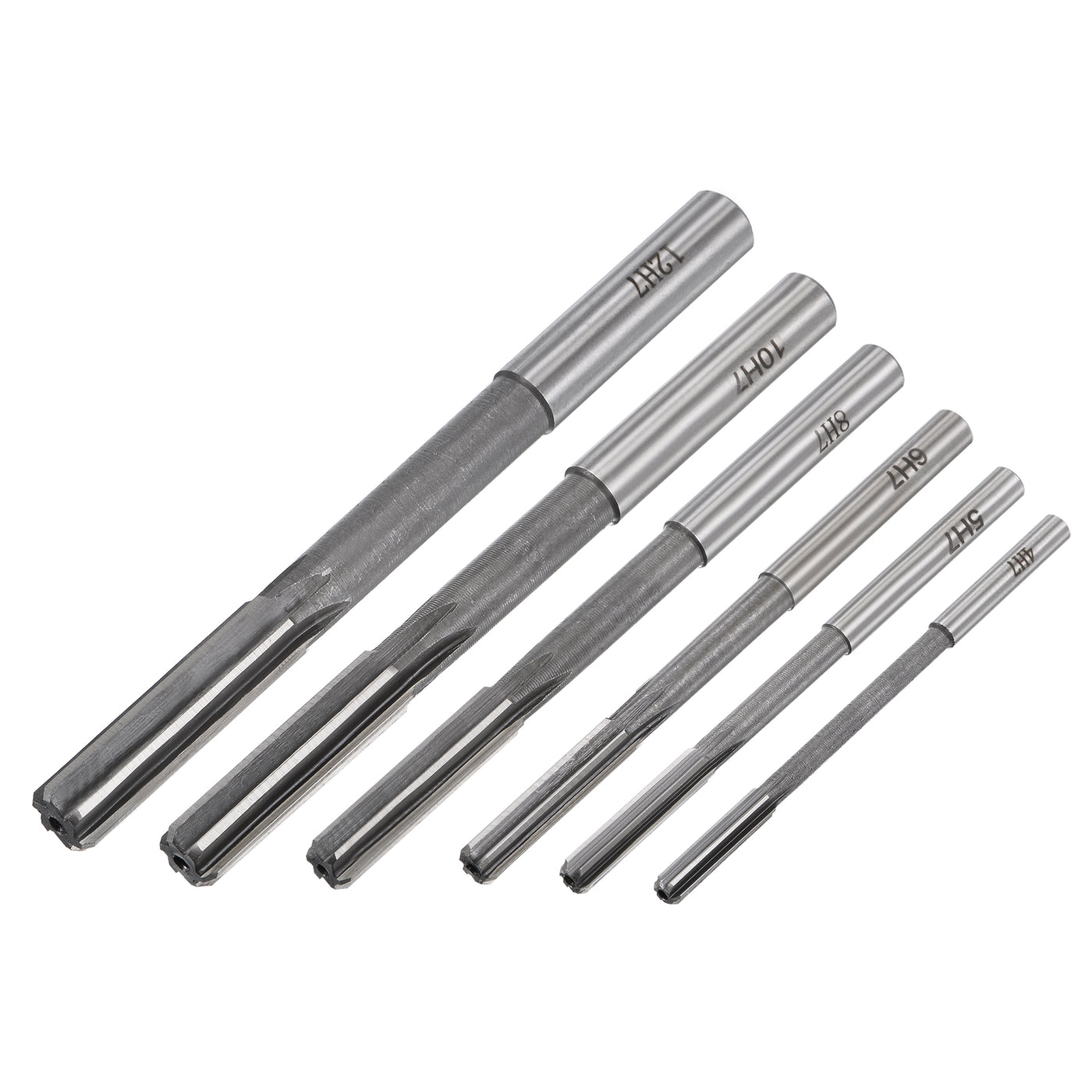 Harfington Chucking Reamer Set H7 Lathe Machine Reamer Straight Flute (4mm-12mm) 6pcs