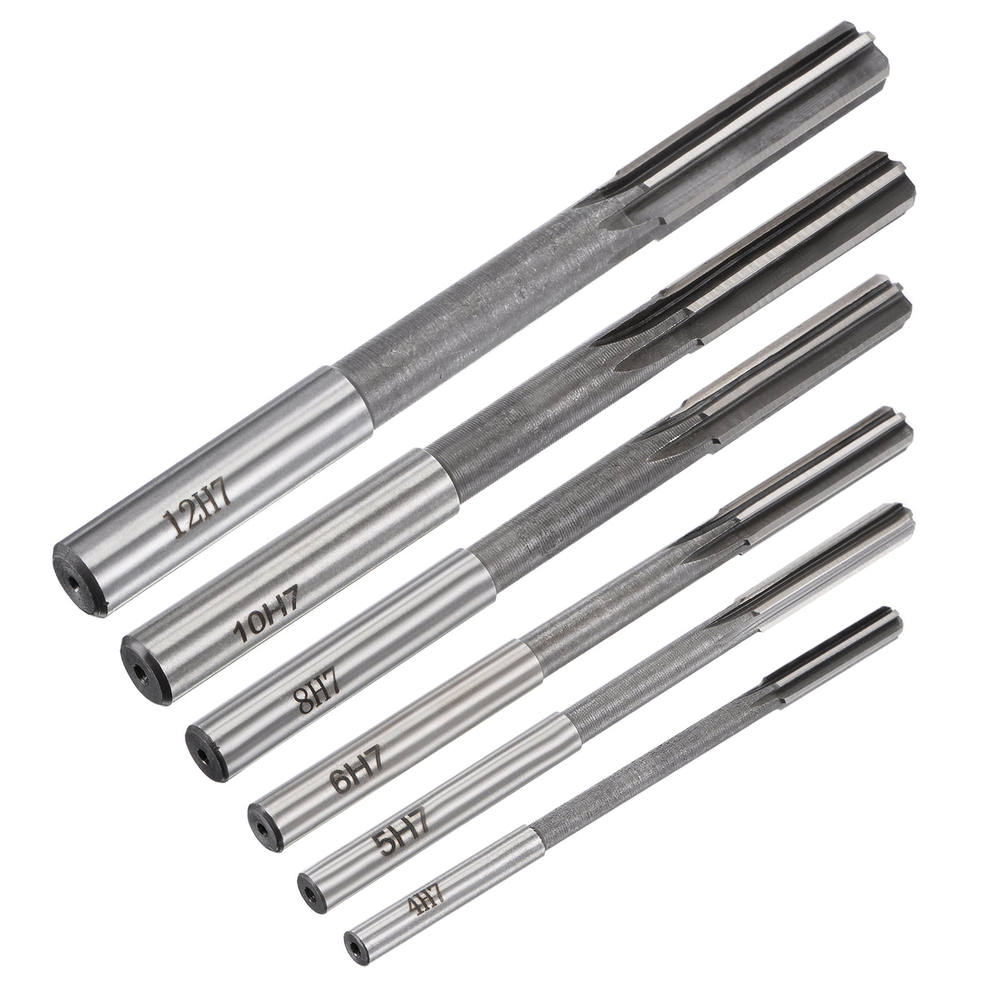 Harfington Chucking Reamer Set H7 Lathe Machine Reamer Straight Flute (4mm-12mm) 6pcs