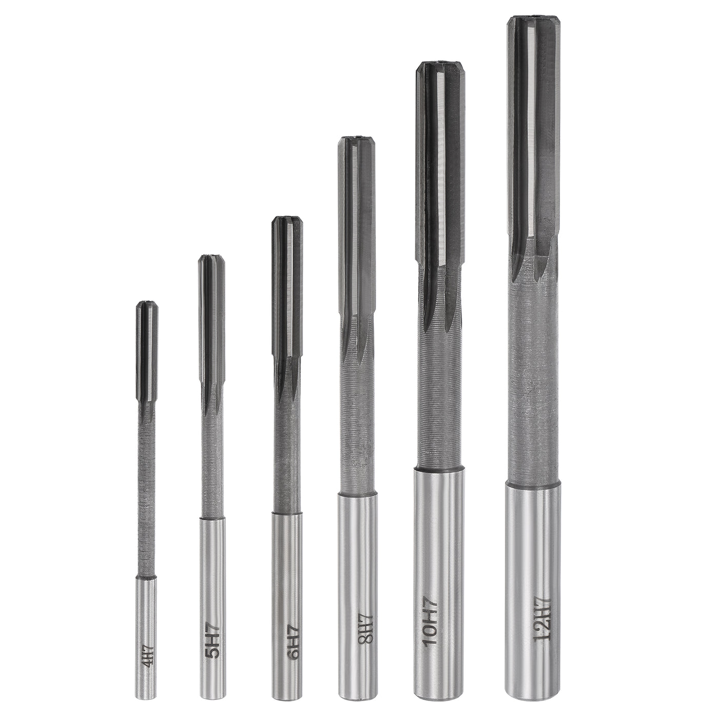 Harfington Chucking Reamer Set H7 Lathe Machine Reamer Straight Flute (4mm-12mm) 6pcs