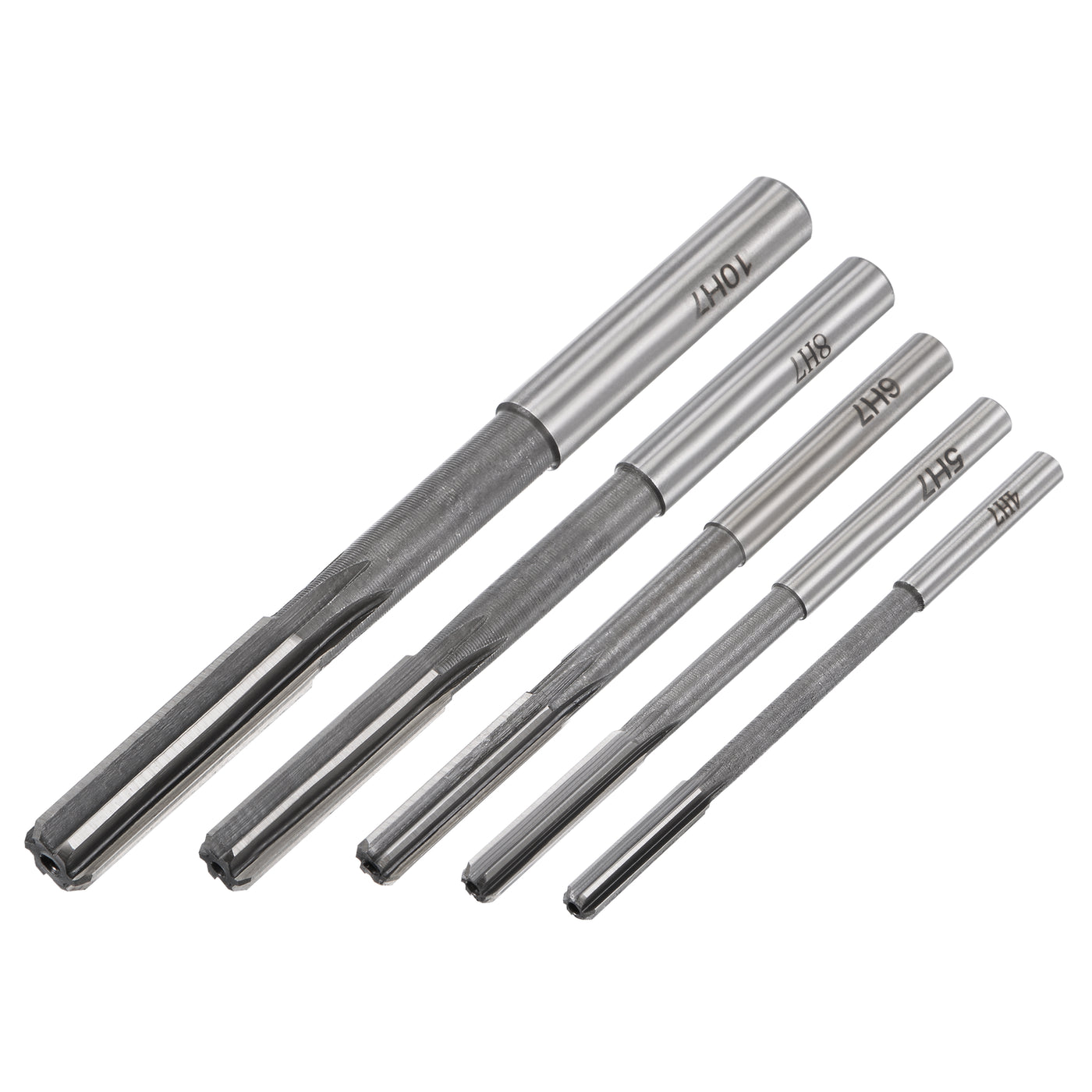 Harfington Chucking Reamer Set H7 Lathe Machine Reamer Straight Flute (4mm-10mm) 5pcs