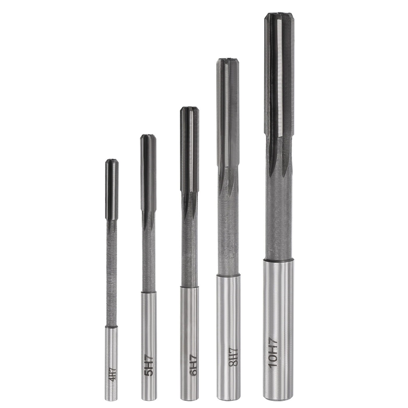 Harfington Chucking Reamer Set H7 Lathe Machine Reamer Straight Flute (4mm-10mm) 5pcs
