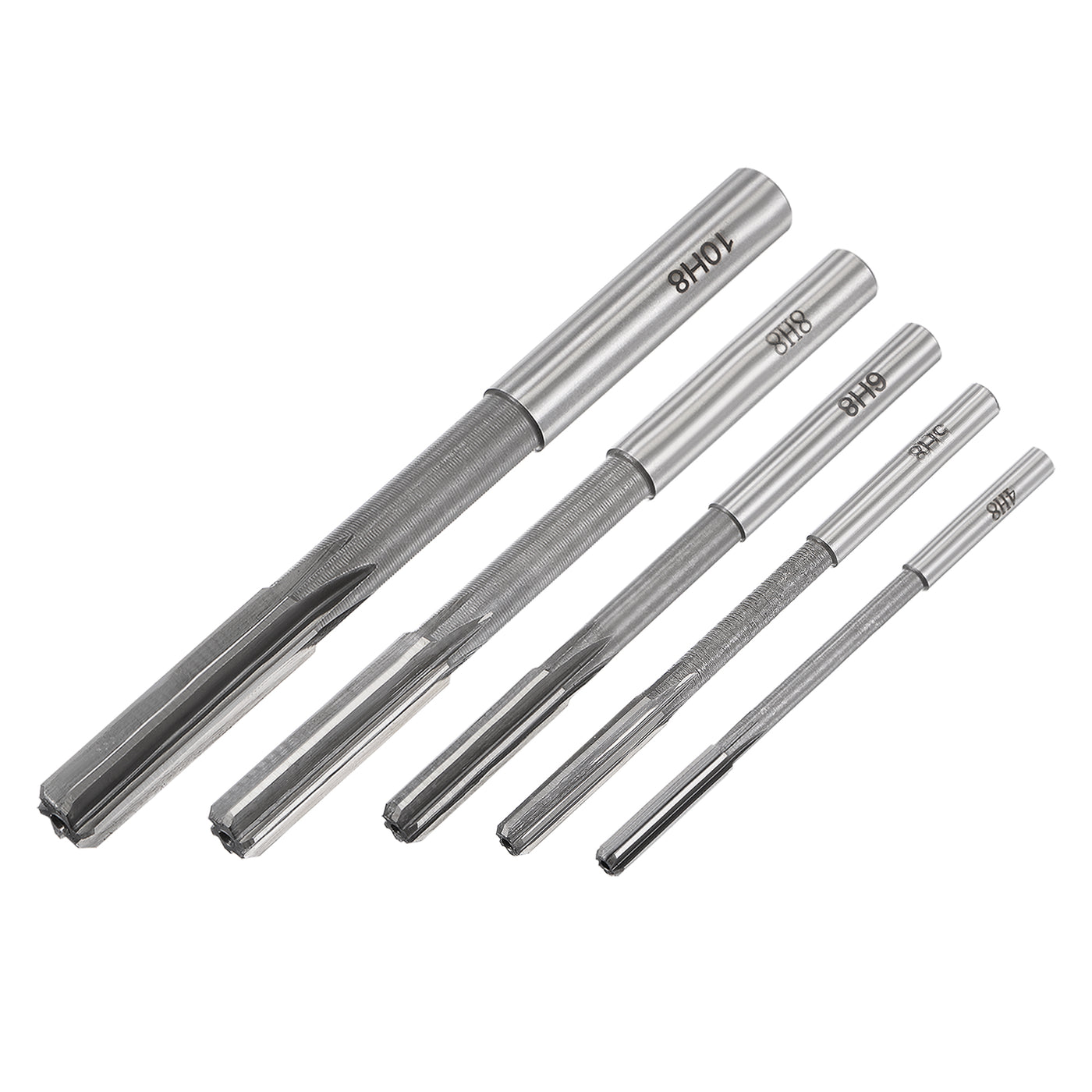 Harfington Chucking Reamer Set H8 Lathe Machine Reamer Straight Flute (4mm-10mm) 5pcs
