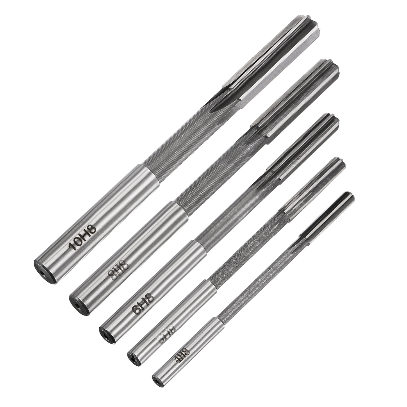 Harfington Chucking Reamer Set H8 Lathe Machine Reamer Straight Flute (4mm-10mm) 5pcs