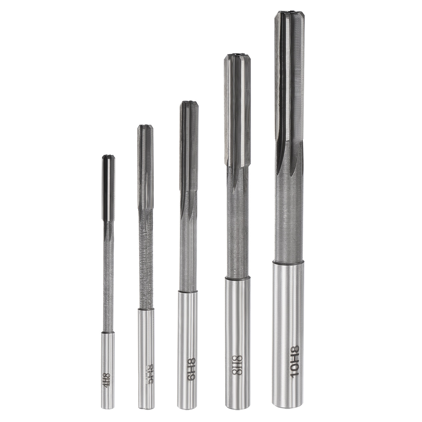 Harfington Chucking Reamer Set H8 Lathe Machine Reamer Straight Flute (4mm-10mm) 5pcs