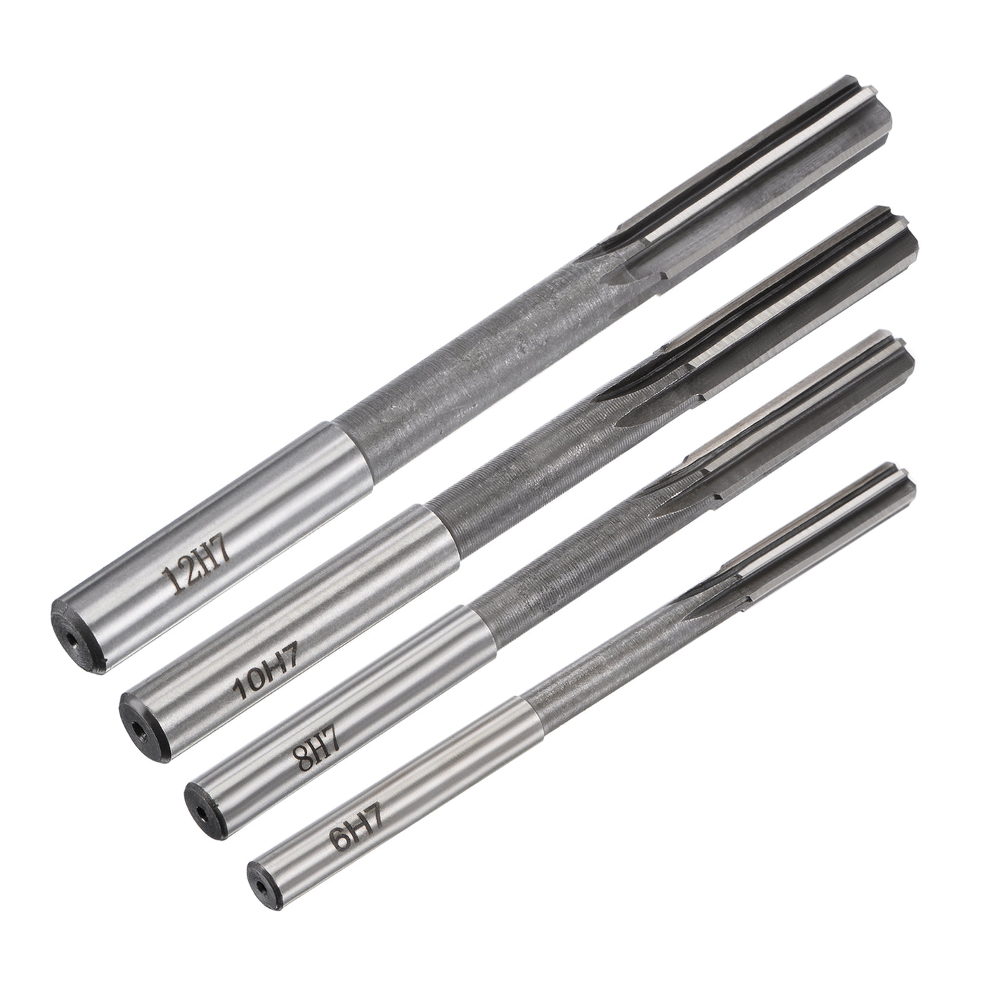 Harfington Chucking Reamer Set H7 Lathe Machine Reamer Straight Flute (6mm-12mm) 4pcs