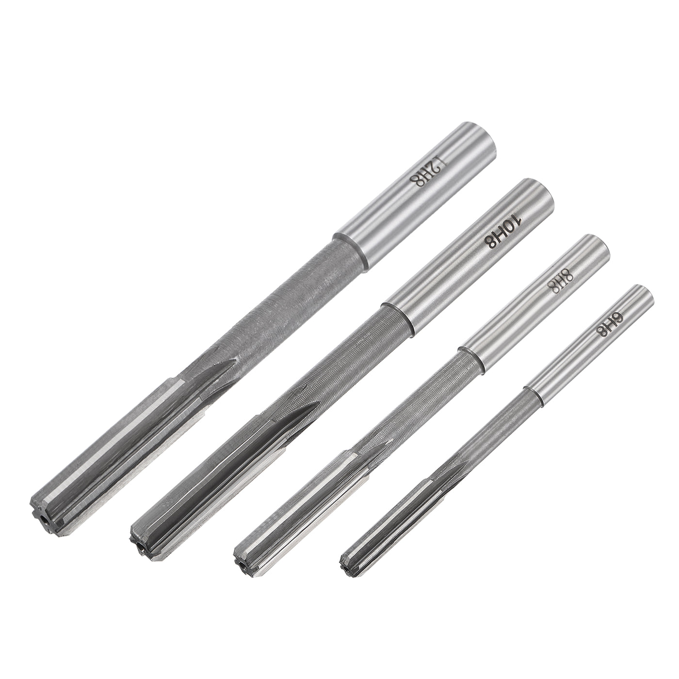 Harfington Chucking Reamer Set H8 Lathe Machine Reamer Straight Flute (6mm-12mm) 4pcs