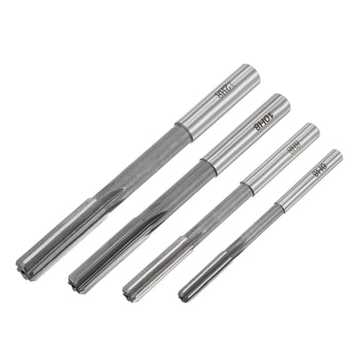 Harfington Chucking Reamer Set H8 Lathe Machine Reamer Straight Flute (6mm-12mm) 4pcs
