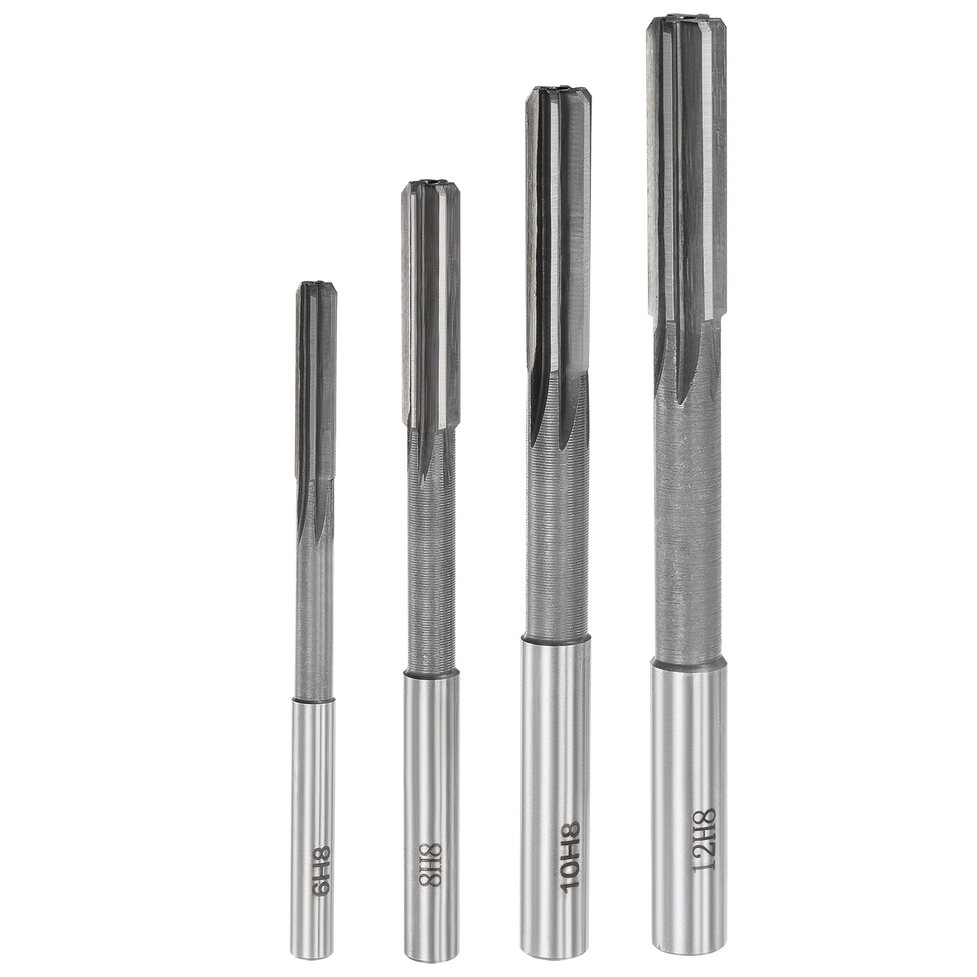 Harfington Chucking Reamer Set H8 Lathe Machine Reamer Straight Flute (6mm-12mm) 4pcs