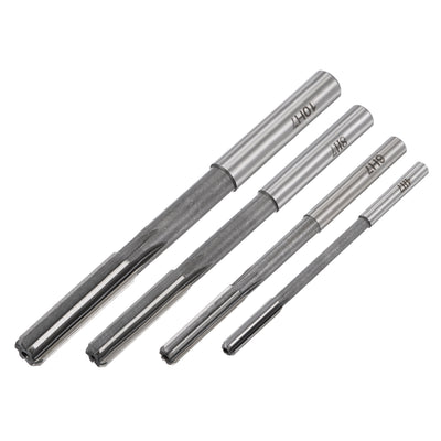 Harfington Chucking Reamer Set H7 Lathe Machine Reamer Straight Flute (4mm-10mm) 4pcs