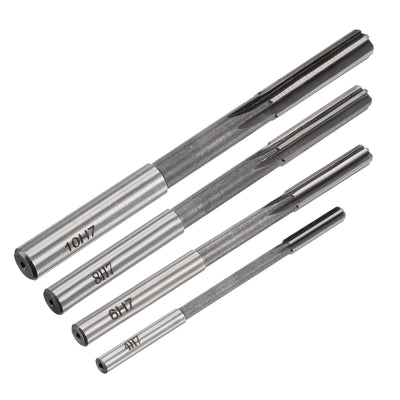 Harfington Chucking Reamer Set H7 Lathe Machine Reamer Straight Flute (4mm-10mm) 4pcs