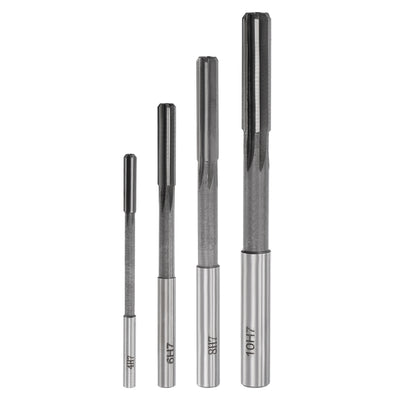 Harfington Chucking Reamer Set H7 Lathe Machine Reamer Straight Flute (4mm-10mm) 4pcs