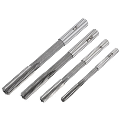 Harfington Chucking Reamer Set H8 Lathe Machine Reamer Straight Flute (4mm-10mm) 4pcs