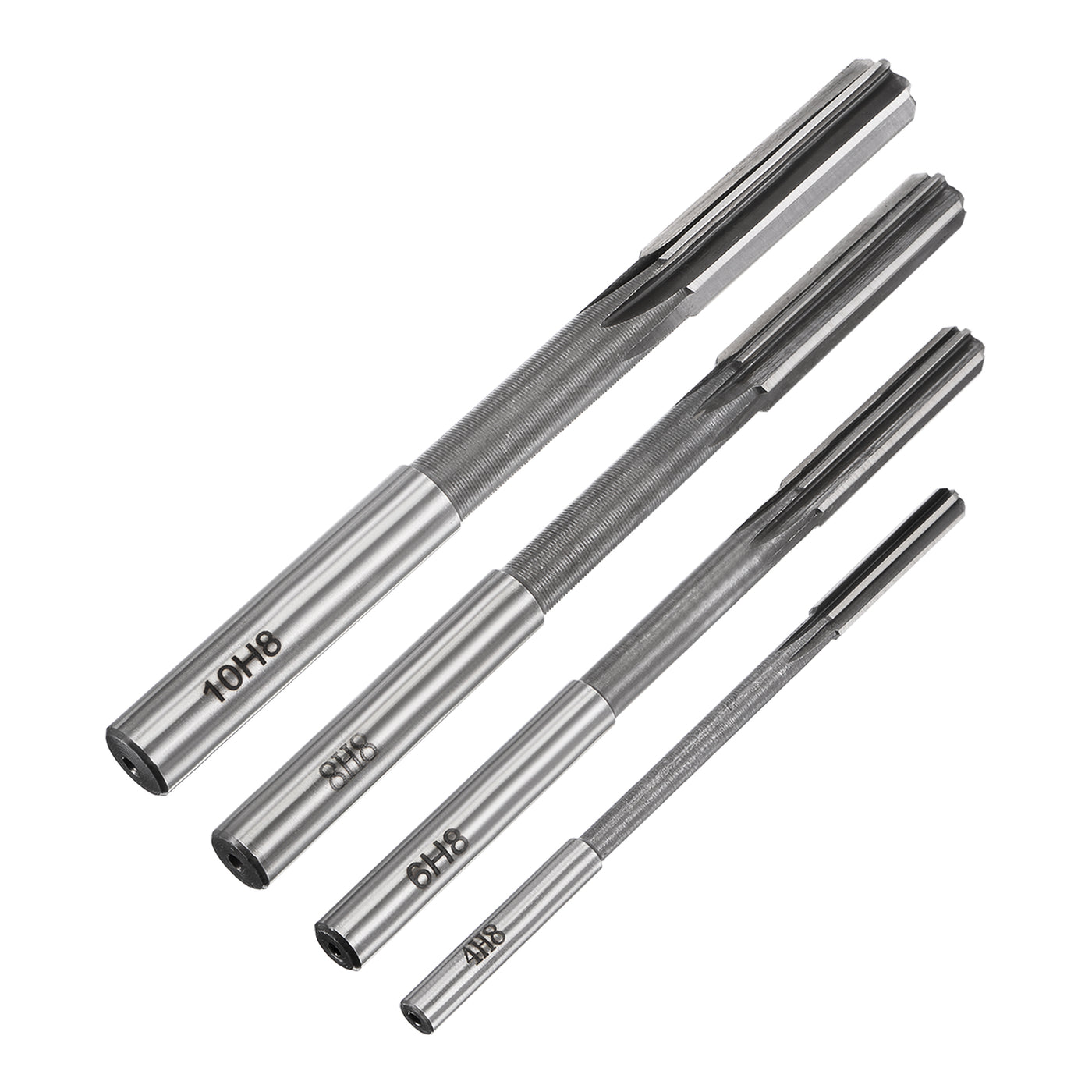 Harfington Chucking Reamer Set H8 Lathe Machine Reamer Straight Flute (4mm-10mm) 4pcs