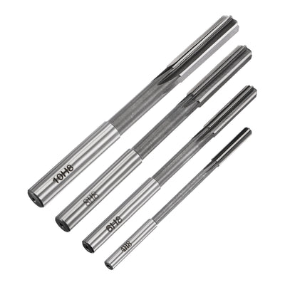 Harfington Chucking Reamer Set H8 Lathe Machine Reamer Straight Flute (4mm-10mm) 4pcs