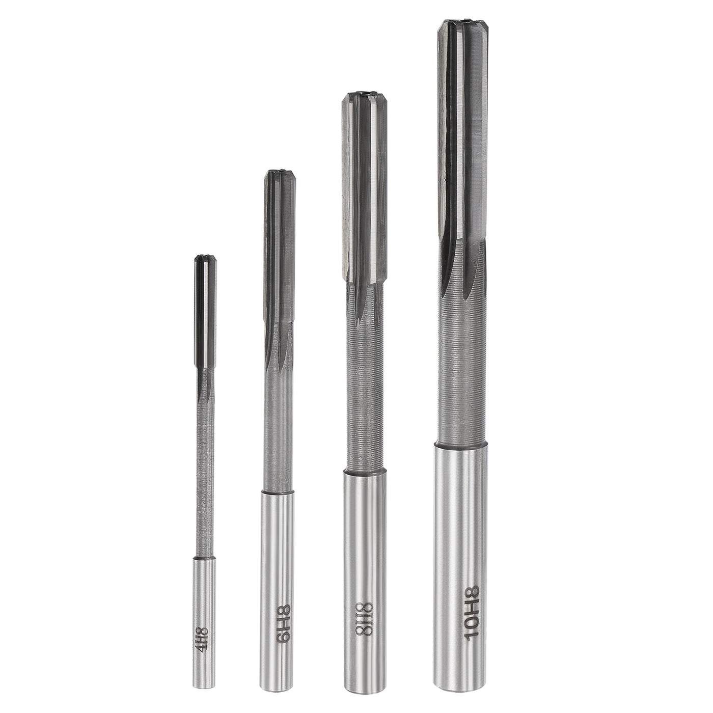 Harfington Chucking Reamer Set H8 Lathe Machine Reamer Straight Flute (4mm-10mm) 4pcs