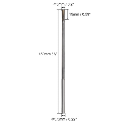 Harfington Chucking Machine Reamer Carbide Tip Straight Flute High Speed Steel Tool