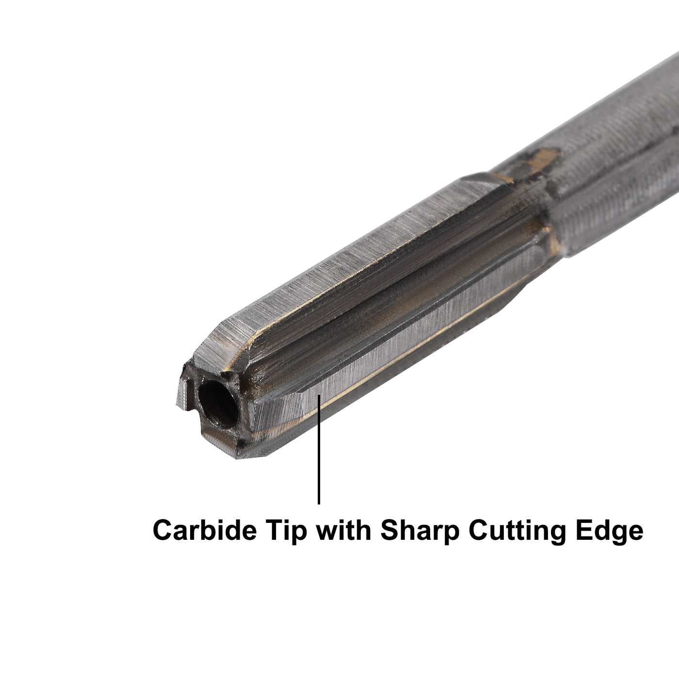Harfington Chucking Machine Reamer Carbide Tip Straight Flute High Speed Steel Tool