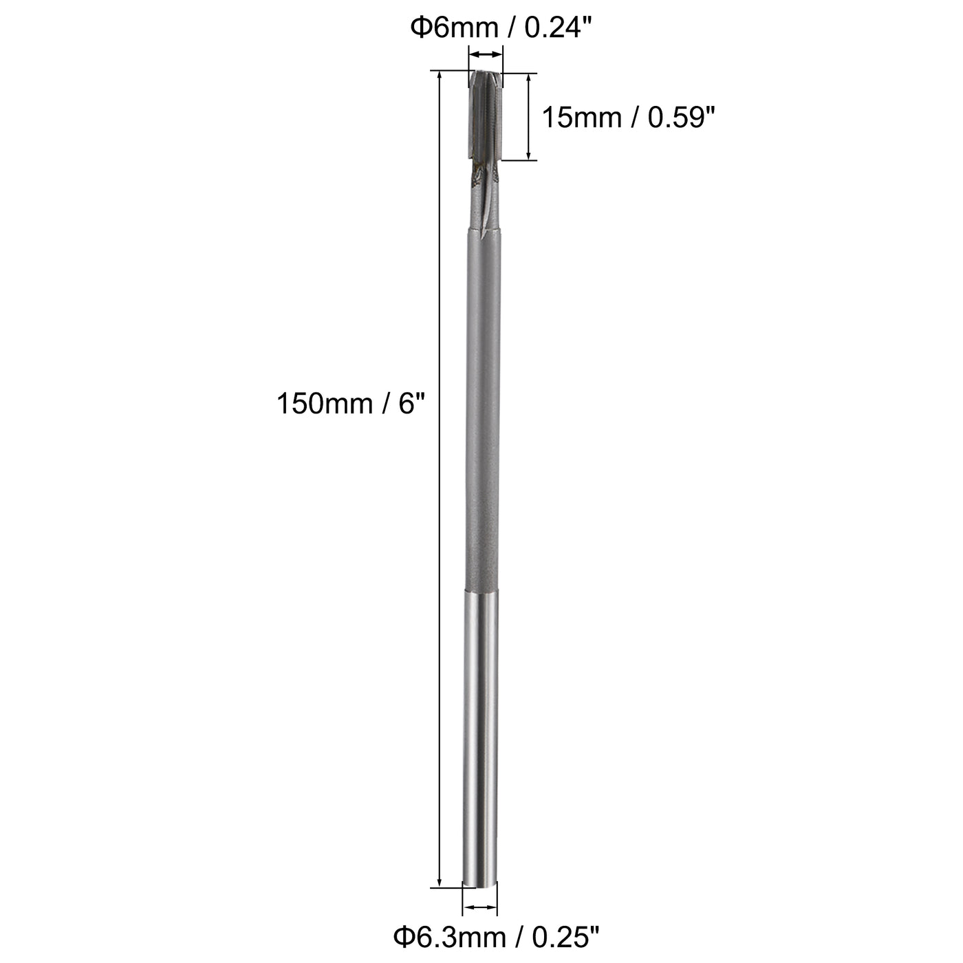 Harfington Chucking Machine Reamer Carbide Tip Straight Flute High Speed Steel Tool