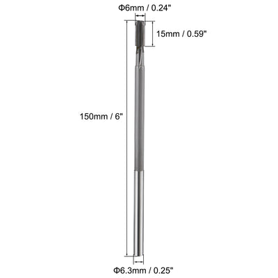 Harfington Chucking Machine Reamer Carbide Tip Straight Flute High Speed Steel Tool