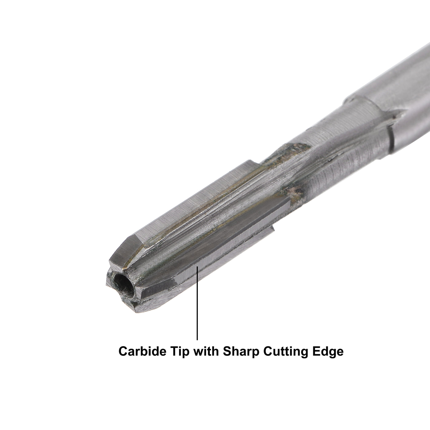 Harfington Chucking Machine Reamer Carbide Tip Straight Flute High Speed Steel Tool