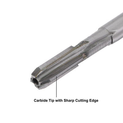 Harfington Chucking Machine Reamer Carbide Tip Straight Flute High Speed Steel Tool
