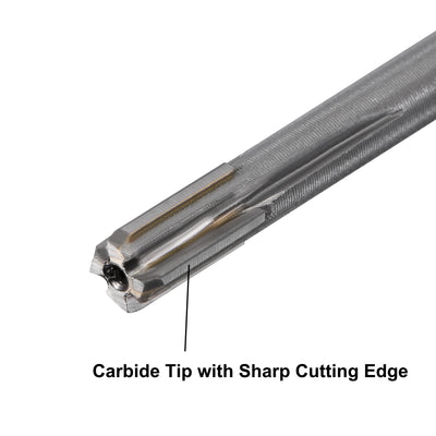 Harfington Chucking Machine Reamer Carbide Tip Straight Flute High Speed Steel Tool