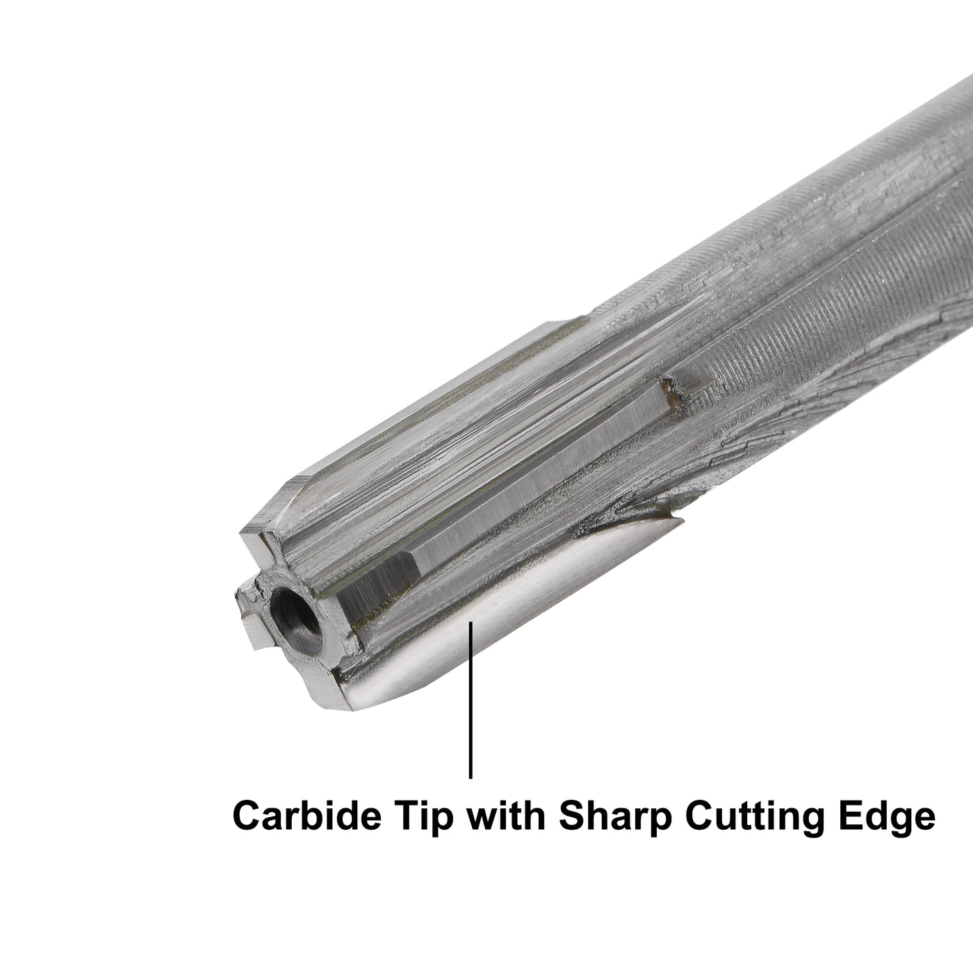 Harfington Chucking Machine Reamer Carbide Tip Straight Flute High Speed Steel Tool