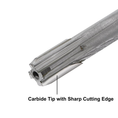 Harfington Chucking Machine Reamer Carbide Tip Straight Flute High Speed Steel Tool