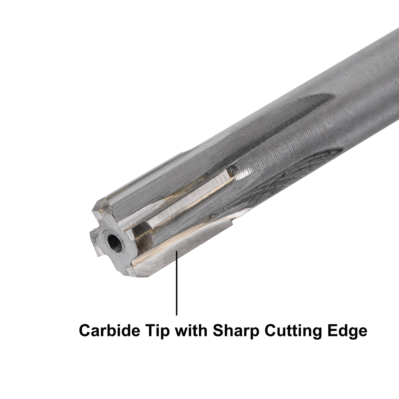 Harfington Chucking Machine Reamer Carbide Tip Straight Flute High Speed Steel Tool