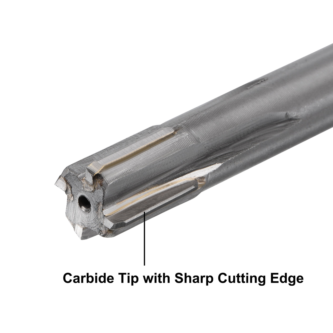 Harfington Chucking Machine Reamer Carbide Tip Straight Flute High Speed Steel Tool
