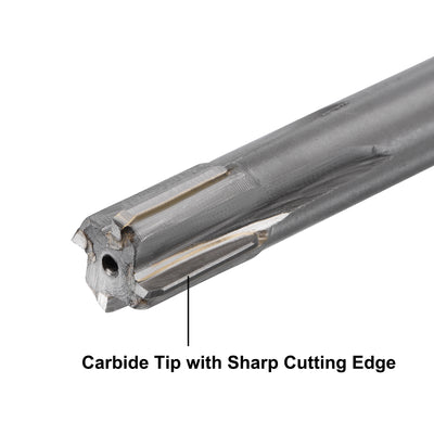 Harfington Chucking Machine Reamer Carbide Tip Straight Flute High Speed Steel Tool
