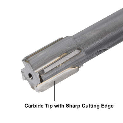 Harfington Chucking Machine Reamer Carbide Tip Straight Flute High Speed Steel Tool