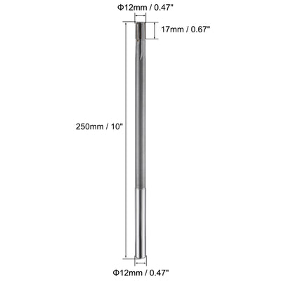 Harfington Chucking Machine Reamer Carbide Tip Straight Flute High Speed Steel Tool