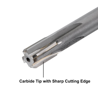 Harfington Chucking Machine Reamer Carbide Tip Straight Flute High Speed Steel Tool
