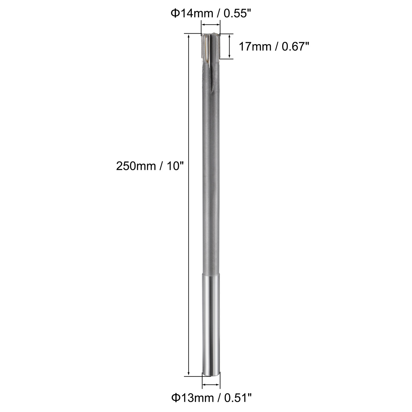 Harfington Chucking Machine Reamer Carbide Tip Straight Flute High Speed Steel Tool