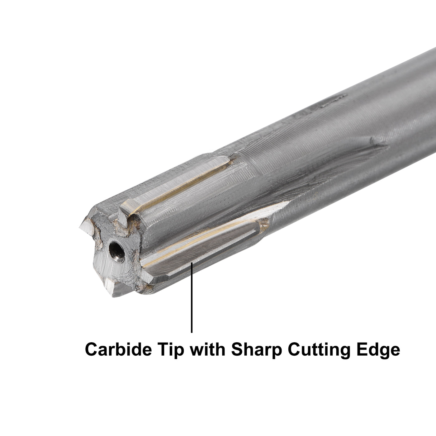 Harfington Chucking Machine Reamer Carbide Tip Straight Flute High Speed Steel Tool
