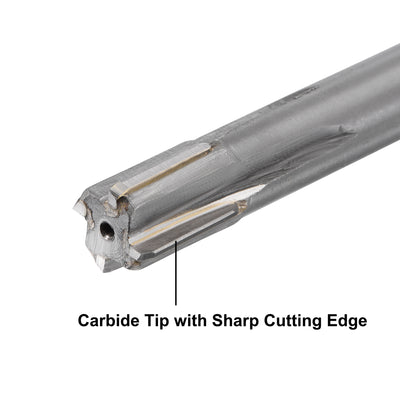 Harfington Chucking Machine Reamer Carbide Tip Straight Flute High Speed Steel Tool