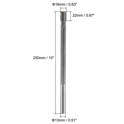 Harfington Chucking Machine Reamer Carbide Tip Straight Flute High Speed Steel Tool