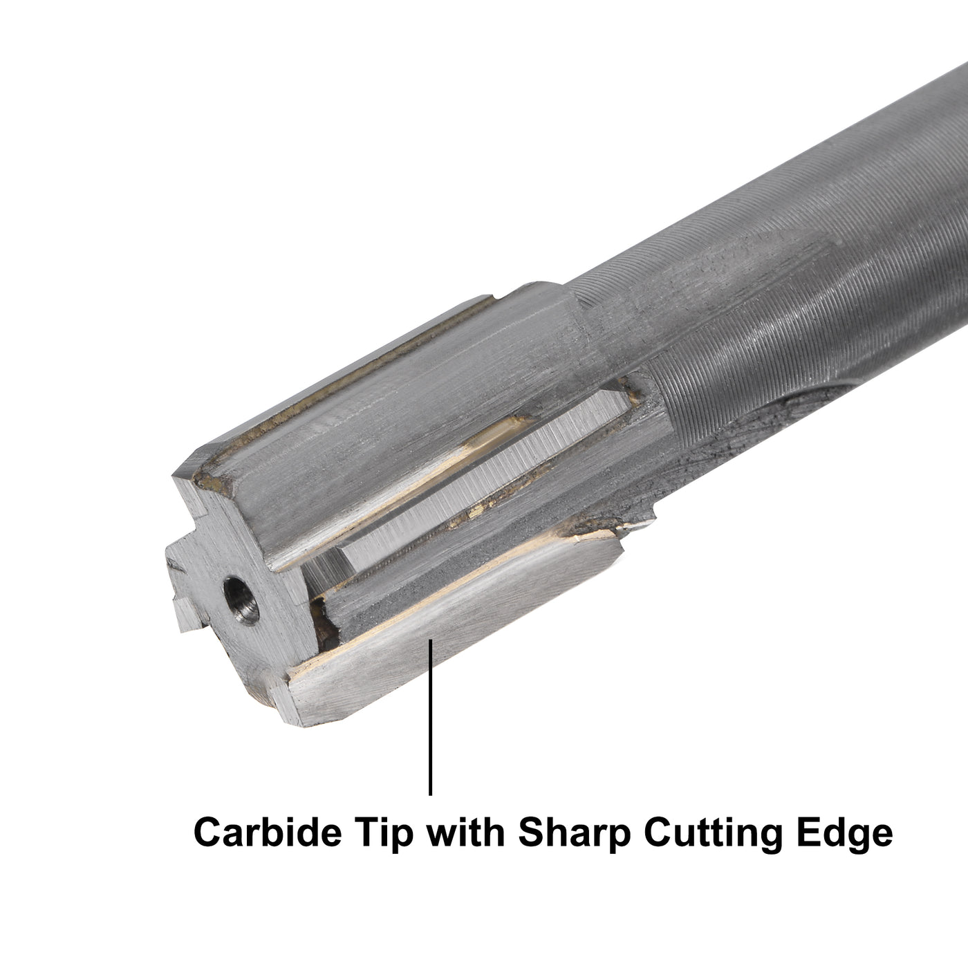 Harfington Chucking Machine Reamer Carbide Tip Straight Flute High Speed Steel Tool